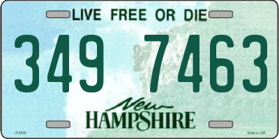 NH license plate 3497463