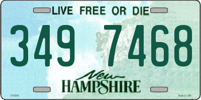 NH license plate 3497468