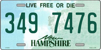 NH license plate 3497476