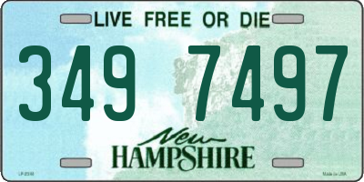 NH license plate 3497497