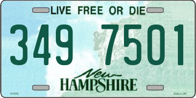 NH license plate 3497501