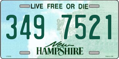 NH license plate 3497521