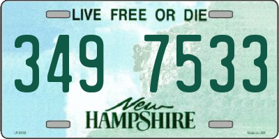 NH license plate 3497533