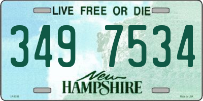 NH license plate 3497534