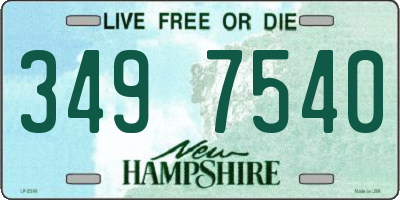 NH license plate 3497540