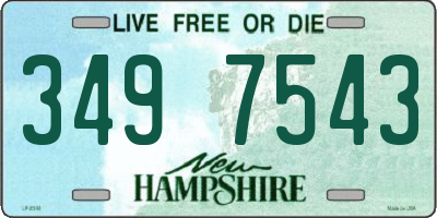 NH license plate 3497543