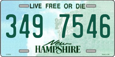 NH license plate 3497546
