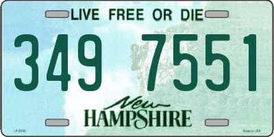 NH license plate 3497551