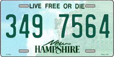 NH license plate 3497564