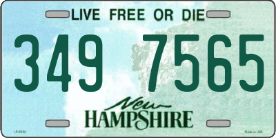 NH license plate 3497565