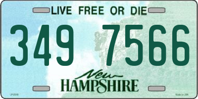 NH license plate 3497566
