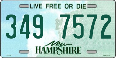 NH license plate 3497572