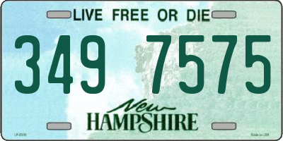 NH license plate 3497575