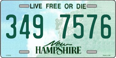 NH license plate 3497576