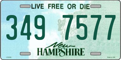 NH license plate 3497577