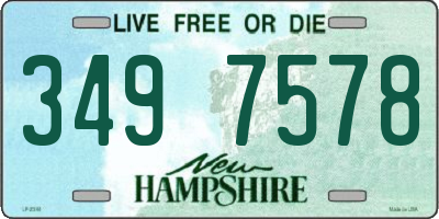 NH license plate 3497578