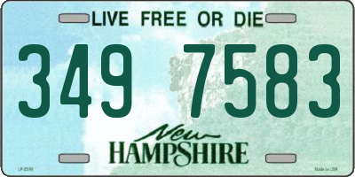 NH license plate 3497583