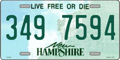 NH license plate 3497594