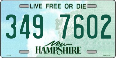 NH license plate 3497602