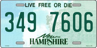 NH license plate 3497606