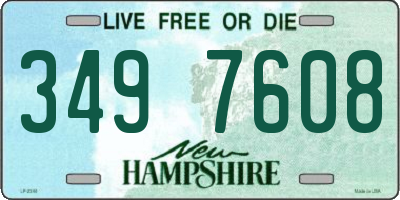 NH license plate 3497608