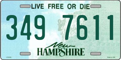 NH license plate 3497611