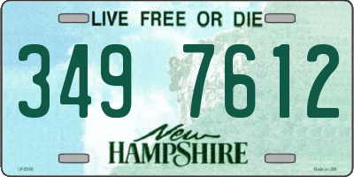 NH license plate 3497612
