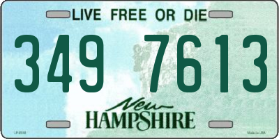 NH license plate 3497613