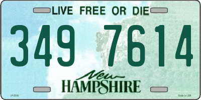 NH license plate 3497614
