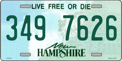 NH license plate 3497626