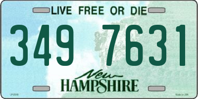 NH license plate 3497631