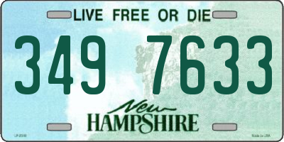 NH license plate 3497633
