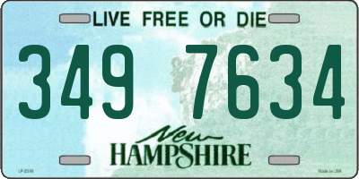 NH license plate 3497634