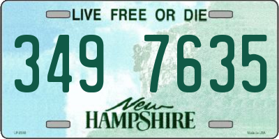 NH license plate 3497635