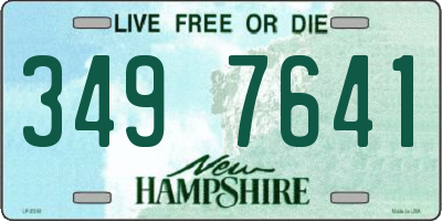 NH license plate 3497641