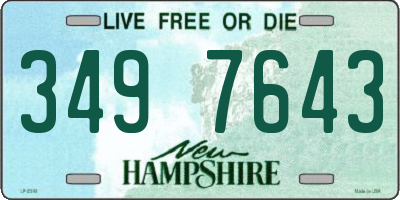 NH license plate 3497643