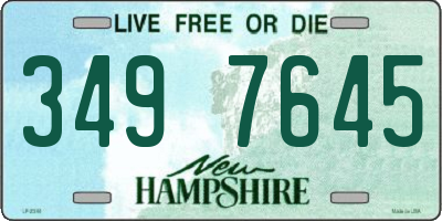 NH license plate 3497645