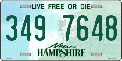 NH license plate 3497648