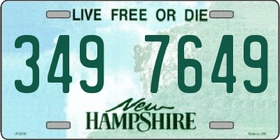 NH license plate 3497649