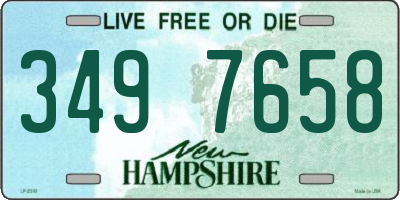 NH license plate 3497658