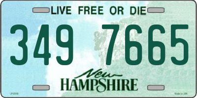 NH license plate 3497665