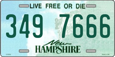 NH license plate 3497666