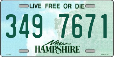 NH license plate 3497671