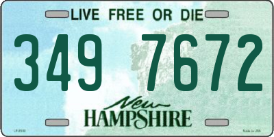 NH license plate 3497672