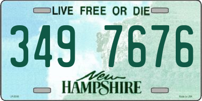 NH license plate 3497676