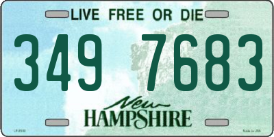 NH license plate 3497683
