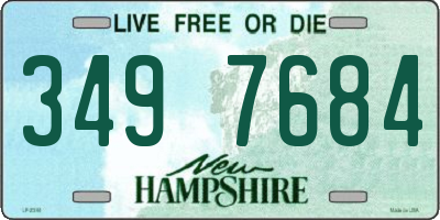 NH license plate 3497684