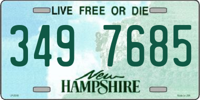 NH license plate 3497685