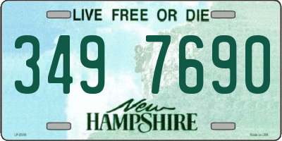 NH license plate 3497690