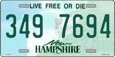 NH license plate 3497694